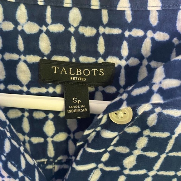 Talbots Button Down Blouse Sp - Picture 4 of 9